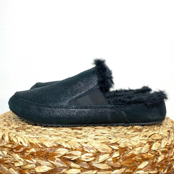 Sorel go errand run slip on black faux fur women 12 - Picture 3 of 9